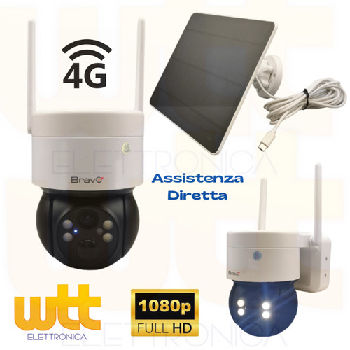 Telecamera solare sim - solare, 4g
